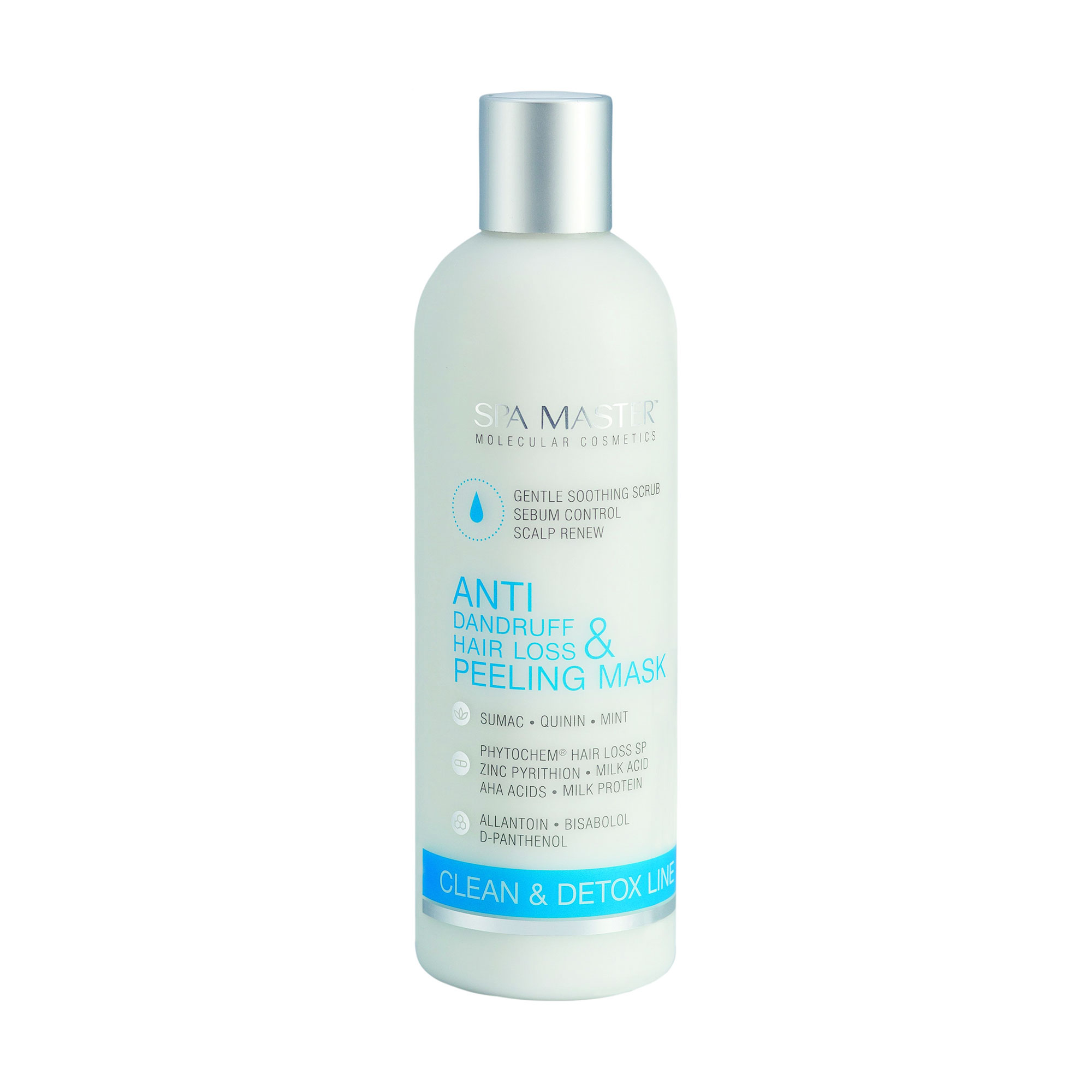Маска-пілінг Spa Master Clean &amp; Detox Line Anti Dandruff Hairloss &amp; Peeling Mask проти лупи та випадіння волосся, 330 мл